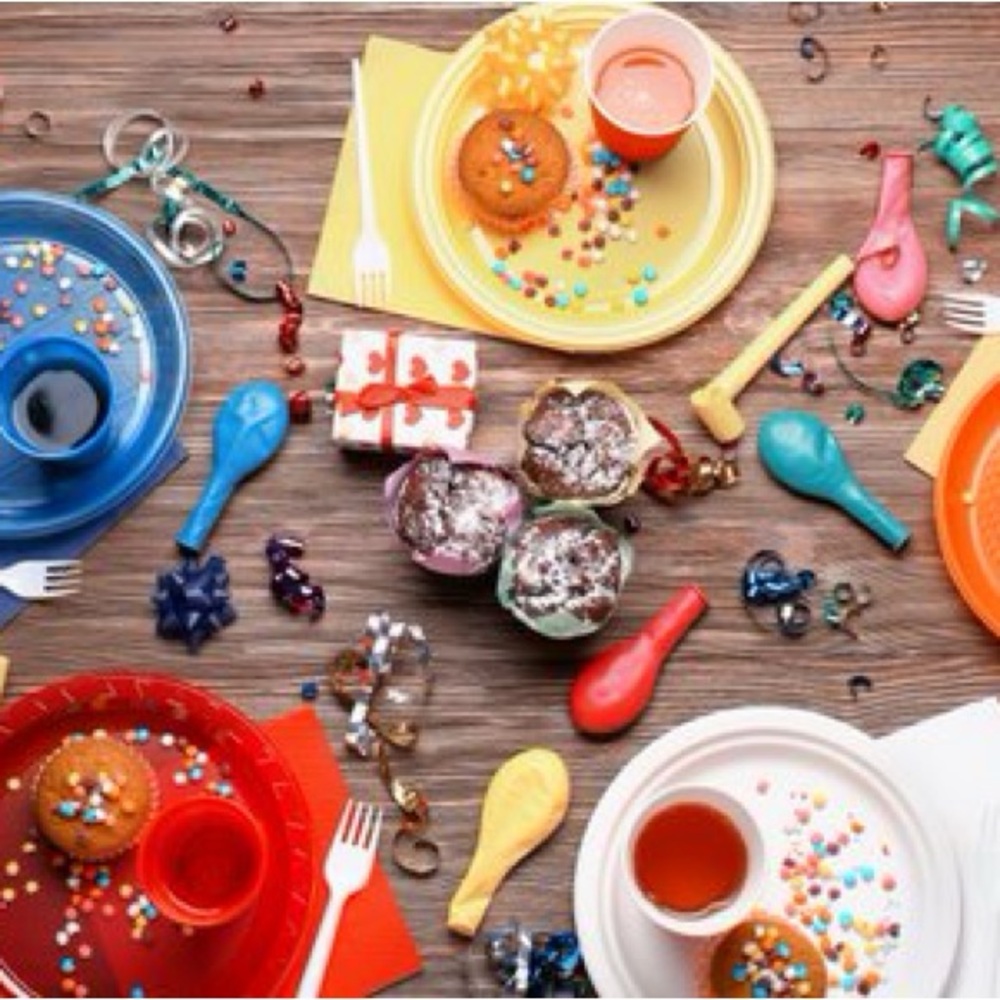 Disposable Eco Friendly 9 in Color Durable Party Paper Plates for Craft 20 Pack